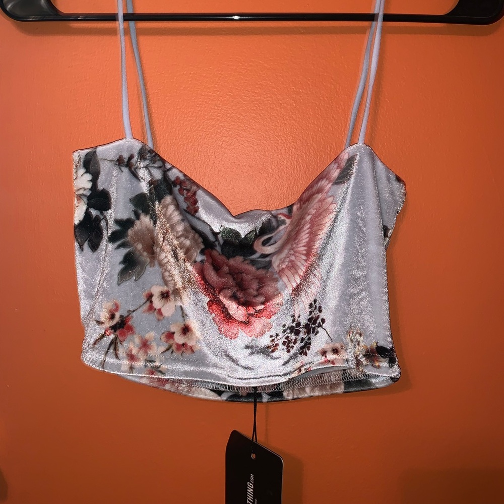 Velvet Flower Crop Tank